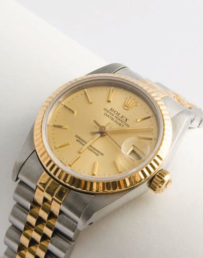 ROLEX Oyster Perpetual / Date Just ref 68273, vers 1989 Montre sportive de taille...