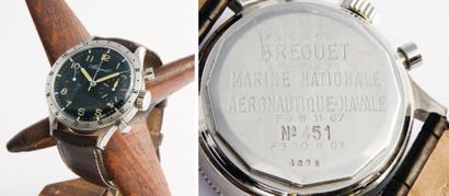 BREGUET TYPE 20 Chronographe Aéronautique Navale n° 451 / 500, vers 1963 Exceptionnel...