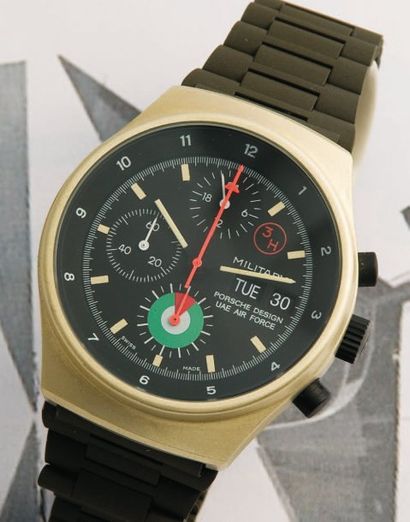 PORSCHE DESIGN Chronographe Military / UAE Air Force, vers 1980 Rarissime version...