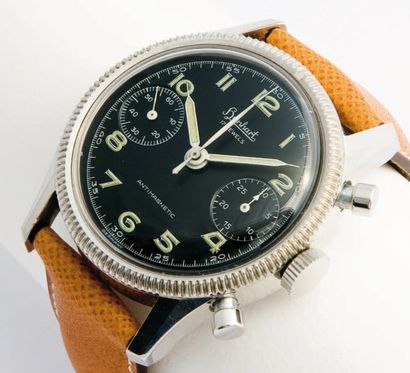 HANHART Chronographe Pilote / Antimagnetic, vers 1980 Chronographe de pilote de chasse...