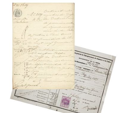 [Charles BAUDELAIRE] Expédition de l'extrait manuscrit des Registres du greffe du...