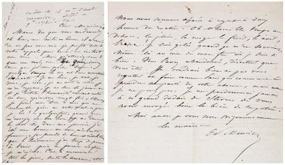 [Charles BAUDELAIRE] Jules VERTEUIL Lettre autographe signée de Jules Verteuil adressée...