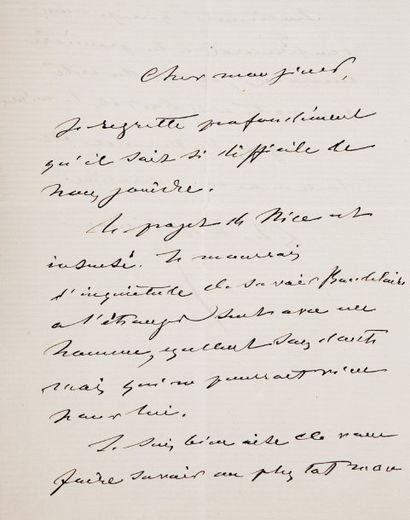 [Charles BAUDELAIRE] Charles ASSELINEAU Ensemble de huit lettres autographes signées,...