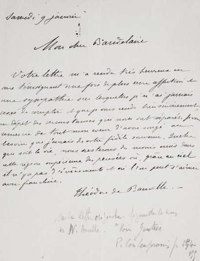 [Charles BAUDELAIRE] Théodore de BANVILLE (1823-1891)