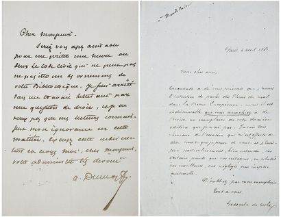 [Charles BAUDELAIRE] Charles LECONTE de LISLE (1818-1894) Poète français. Lettre...