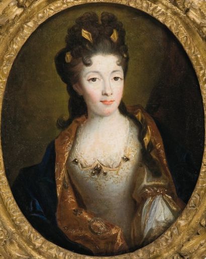 ECOLE FRANCAISE DE LA FIN DU XVIIème siècle Portrait d'une jeune femme de qualité...