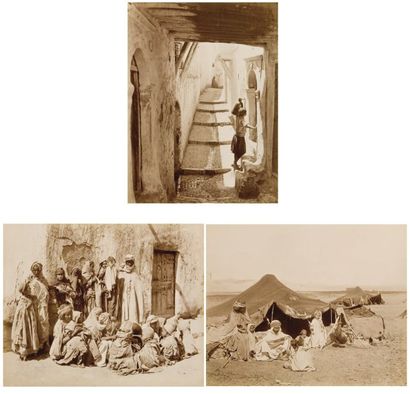 P. Famain. Algérie, c. 1880. Alger. Biskra. Types algériens. Scènes de rues. Vie...