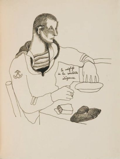 COCTEAU Jean Thomas l'Imposteur. Histoire et dessins. Paris Gallimard 1927, in-4...