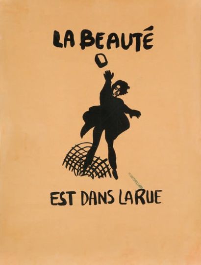 [Mai 68]. «La Beauté est dans la Rue». Affiche...
