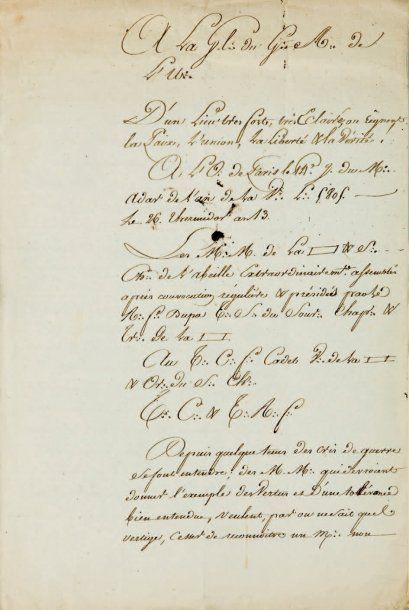 [FRANC-MACONNERIE]. CADET de GASSICOURT Charles Louis (1769-1821) Ecrivain, il fut...