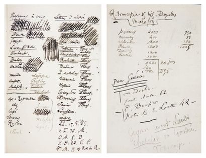 BAUDELAIRE Charles Carnet intime. 1861-1863. 112 pages de notes réunies dans une...