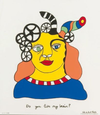Niki DE SAINT-PHALLE (1930-2002) Do you like my brain Sérigraphie numérotée 51,5...
