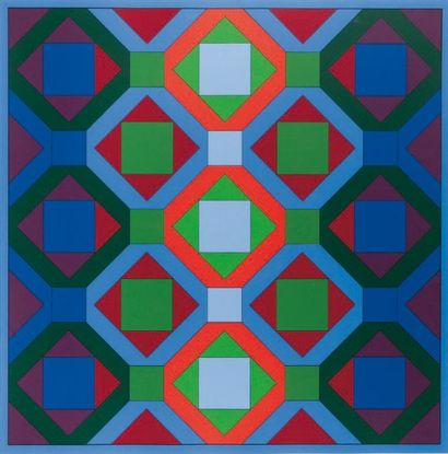 Victor VASARELY (1906-1997) Sri-Kock Sérigraphie signée et numérotée 52 x52 cm