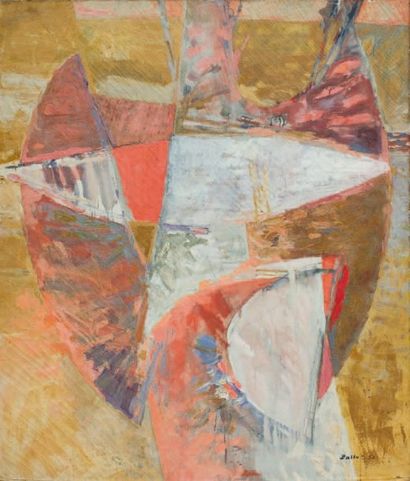 Pierre PALLUT (1918-1999) Composition abstraite Huile sur toile 127 x 147 cm