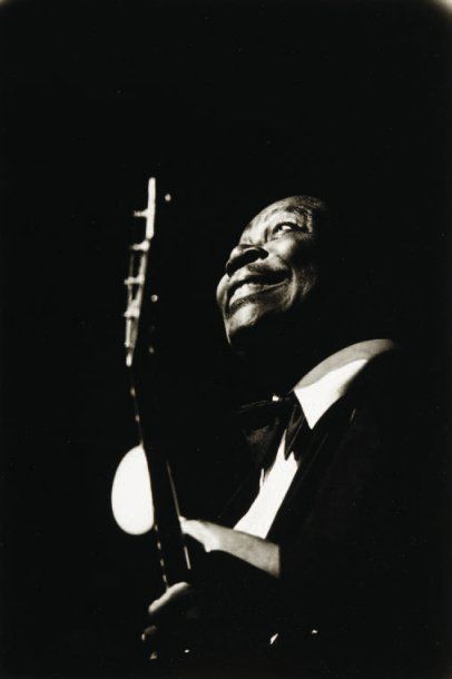 Rénald Destrez B. B. King, c. 1970. Tirage argentique postérieur, signé au verso....