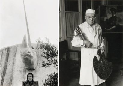 Alexander Liberman (1912-1999) Georges Rouault dans son atelier, c. 1950. Tirage...