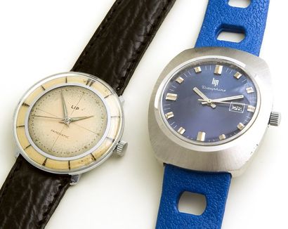 null LOT LIP (Panoramic 2372 & Dauphine Sport ), vers 1972/1960. 2 watches 
Montre...