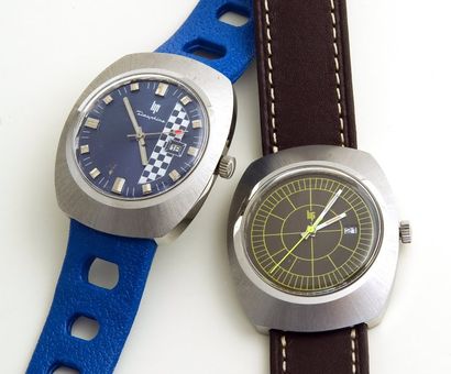 null LOT LIP (Design & Dauphine Rallye), vers 1976. 2 watches
Montre de pilote modèle...