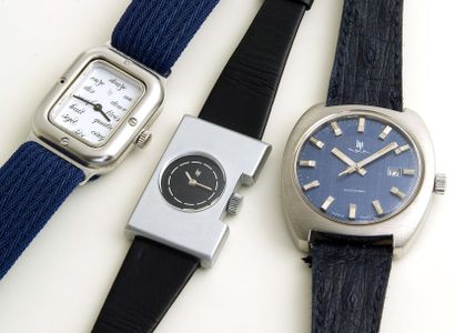 null LOT LIP ( I.Hebey 43358 & Marc Held 43319), vers 1975/1976. 2 watches 
Montre...