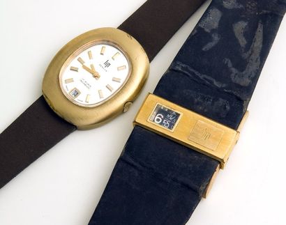 null LIP (F.de Baschmakoff - Lip Genève), vers 1974. 2 watches.
Montre design à Heure...