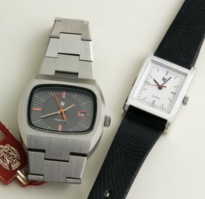 null 99. LOT LIP (Electronic Telèvision), vers 1976. 2 watches
Montre style Tank...