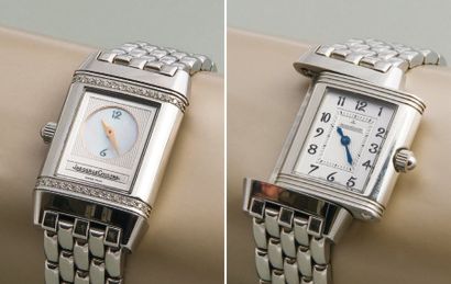 JAEGER-LECOULTRE (Reverso Femme / Duetto Réf : 2668420) vers 2005 Elégant modèle...