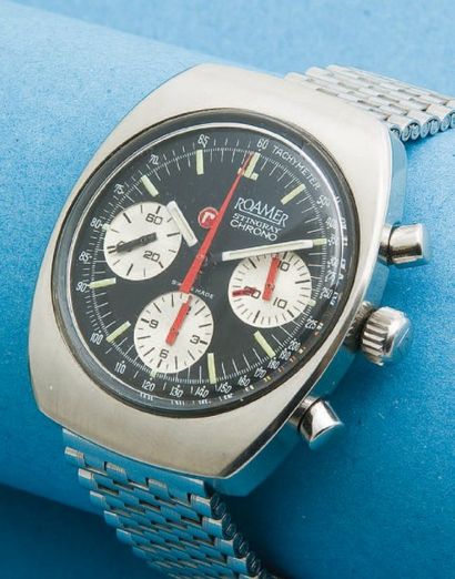 ROAMER (Chronographe Pilote / Corvette Stingray) vers 1970 Rare chronographe de pilote...