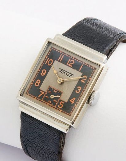 TISSOT (Medicus) vers 1940 Très belle montre de docteur des années 40' de forme carrée...
