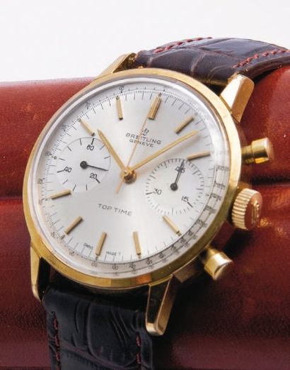 BREITLING (Chronographe Top Time / Réf. 2000) vers 1964 Elégant chronographe de pilote...