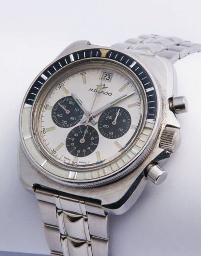 MOVADO (Datron Diver's / HS 360) vers 1970 Rare chronographe de plongeur équipé du...