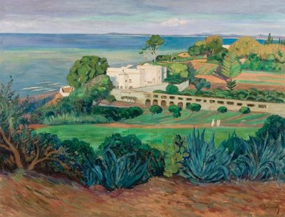 Maurice BOUVIOLLE (1893-1971) La villa des Arcades (Alger) Huile sur toile, signée...