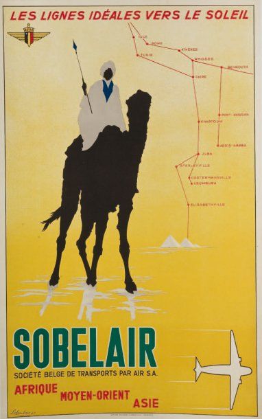 LABOULAIS. «Sobelair». 1947. Dim 99x62cm. Entoilé.