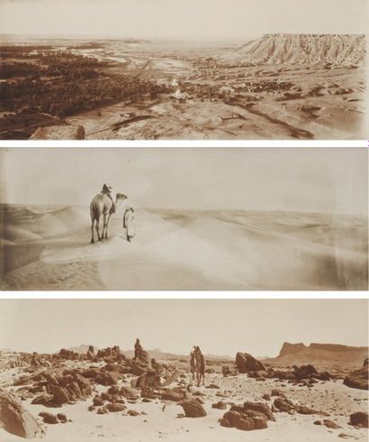 Alexandre Bougault (1851-1911) Afrique du Nord, c. 1900. La rivière à El Kantara....
