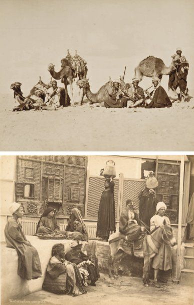 Egypte, c. 1870. Le Caire. Alexandrie. Thèbes, colosses de Memnon. Philae. Louqsor....