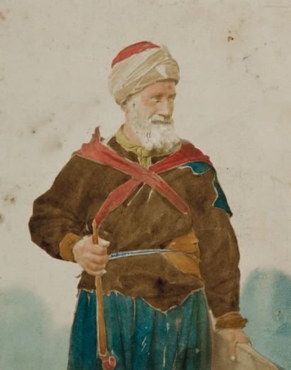 James Robertson (1813-1888) Type ottoman, c. 1855. Portrait de vieillard. Epreuve...