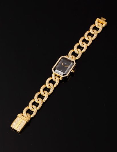 null CHANEL - Swiss made n°RX.30801 Rare montre «Première» en or jaune 18K 750 millièmes...