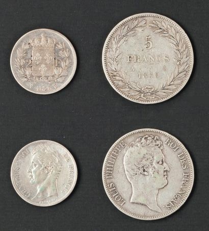 Lot de 16 pièces de 5 Francs de Louis Philippe...