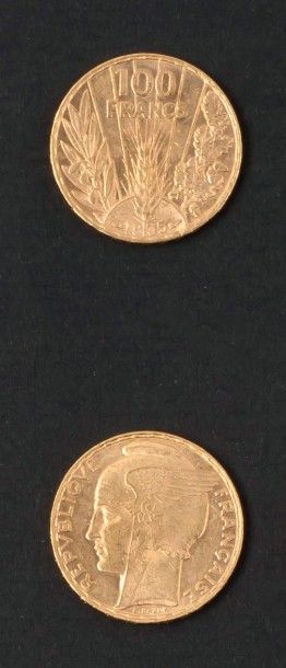 Troisième République: 100 francs or 1935....
