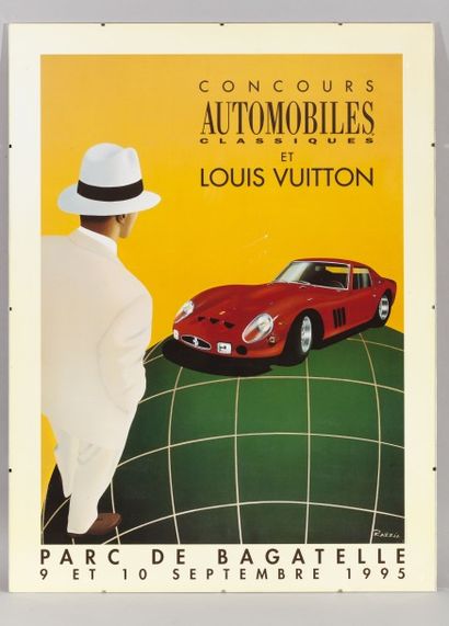 Lot de deux affiches sous verre Louis Vuitton...