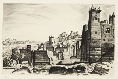 null Camille JOSSO (1902-1986) Les Casbah du Maroc «Kasbah des Oudayas, La Keela...