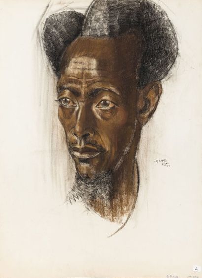 null Marthe DE WITTE (1893-1976) Portrait de Bitende du Clan Mugesera Mututsi de...