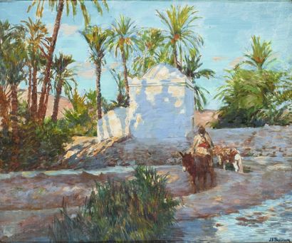 null Joseph-Félix BOUCHOR (1853-1937) Sidi Harazem, Fès Huile sur toile, signée en...