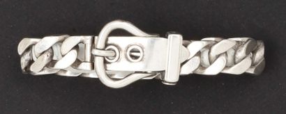 HERMES «Boucle de ceinture» - Bracelet articulé en argent.
Signé Hermès.
P. 69,3...