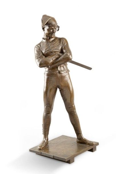 René DE SAINT-MARCEAUX (1845-1915) Arlequin, 1879 Epreuve ancienne en bronze à patine...