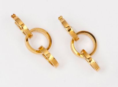 null TIFFANY - Collection par Paloma Picasso. Paire de pendants d’oreilles en or...