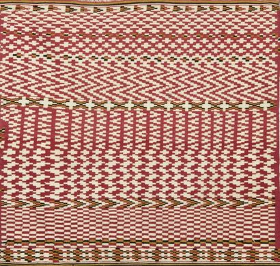 null Tissage de Kabylie, Algérie An antique Kabyle fine weaving in wool, Algeria...