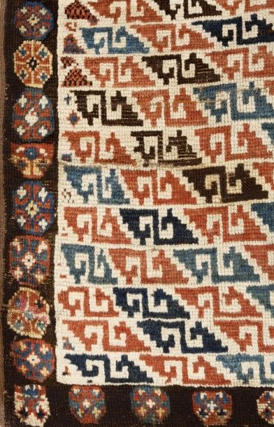 null Tapis Kouba, Caucase A rare and unsual 19th century Caucasian rug Rare décor...