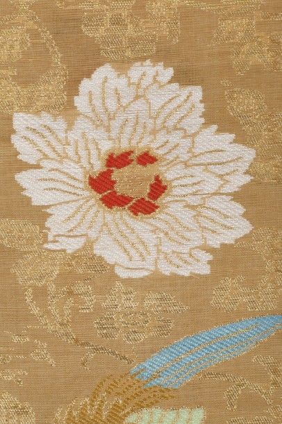null Exceptionnel tissage en soie, Japon ou Chine? A fine Japanese or Chinese silk...