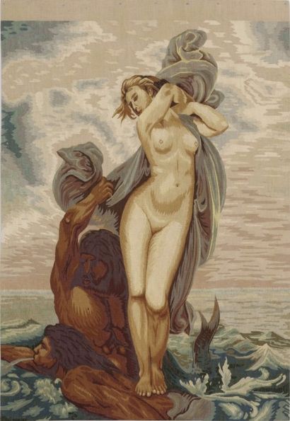 null L’enlèvement d’Amymome, d’apres Felix Henri Giacometti (1828 - 1909), Aubusson...