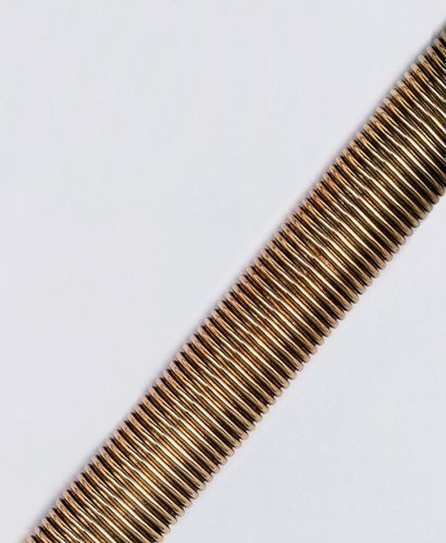 null Bracelet tubogaz en or jaune. P. 45,1g.
